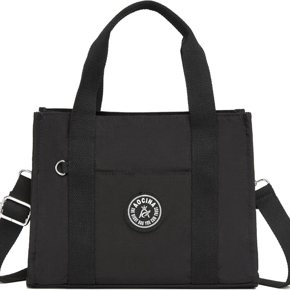 Small Nylon Tote Bag For Women With Multiple Pockets Crossbody Shoulder Purse